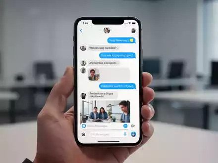 Modernes Smartphone mit einer übersichtlichen Chat-Oberfläche, abgerundeten Nachrichtenblasen und randlosem Medieninhalt. - Foto: über boerse-global.de