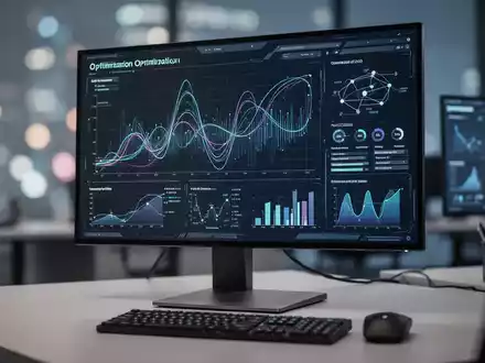 Moderner Computerarbeitsplatz mit digitaler Datenvisualisierung zur Systemoptimierung auf einem Monitor. - Foto: über boerse-global.de