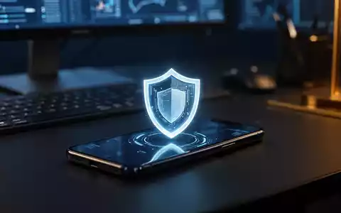 Smartphone mit digitalem Sicherheitsschild-Symbol auf dem Bildschirm, Symbol für Online-Betrugsschutz. - Foto: über boerse-global.de