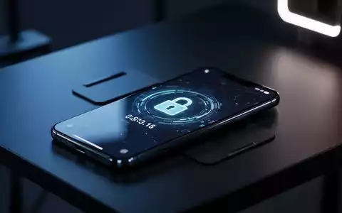 Ein modernes Smartphone auf einem Schreibtisch zeigt ein Sicherheitsschloss-Symbol und einen Countdown-Timer auf dem Bildschirm. - Foto: über boerse-global.de