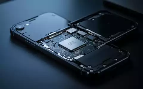 Nahaufnahme der internen Prozessorschaltung eines High-End-Smartphones auf dunkler Arbeitsfläche. - Foto: über boerse-global.de