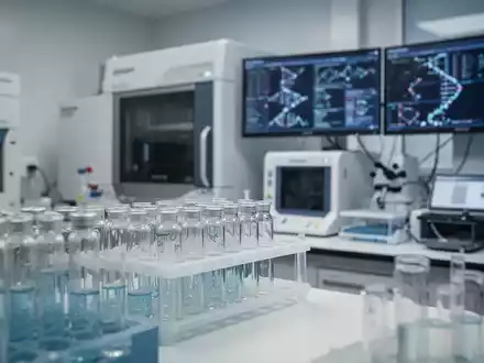 Moderne Laborausrüstung für die genetische Diagnostik und DNA-Sequenzierung in einer klinischen Umgebung. - Foto: über boerse-global.de