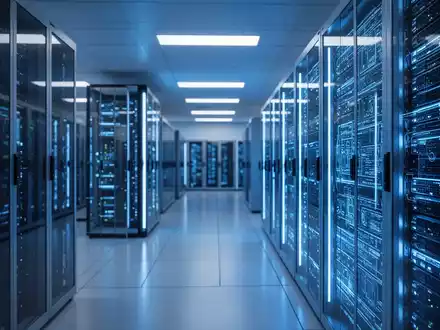 Moderne Serverräume einer Cloud-Infrastruktur symbolisieren die Partnerschaft für KI und Cybersicherheit bei US-Behörden. - Foto: über boerse-global.de
