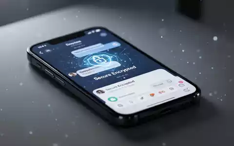 Ein Smartphone-Display zeigt eine verschlüsselte Chat-Oberfläche, die die neue Sicherheitsarchitektur für RCS symbolisiert. - Foto: über boerse-global.de