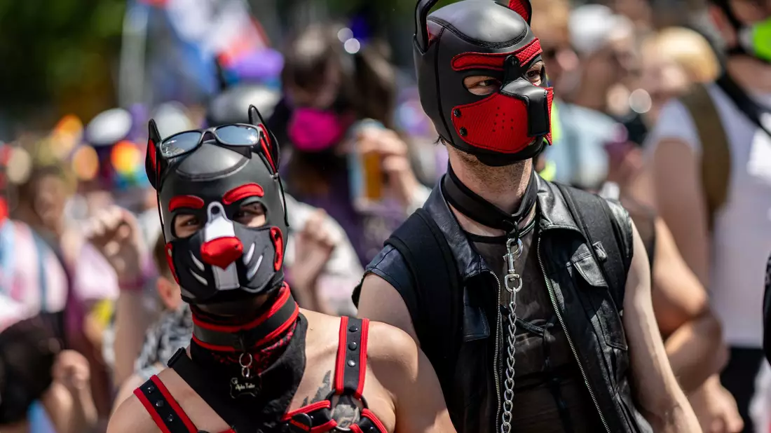 Auch dabei: Fetischkleidung wie Hundemasken. - Bild: Fabian Sommer/dpa