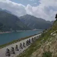 Radprofis bei der vorletzten Etappe der Tour de France.  - Foto: Thibault Camus/AP/dpa