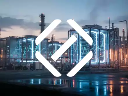 Abstrakte Darstellung einer Industrieanlage bei Dämmerung, die eine volatile Marktstimmung im Energiesektor symbolisiert. - Foto: über boerse-global.de