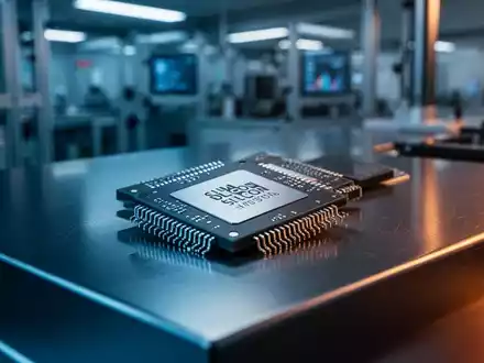 Hochwertige Halbleiter-Speicherchips in einer modernen Produktionsumgebung als Symbol für den Chip-Handelsstreit. - Foto: über boerse-global.de