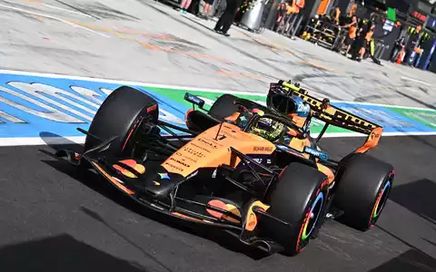 Lando Norris durchbricht die Mercedes-Dominanz. - Foto: Attila Kisbenedek/Pool AFP/AP/dpa