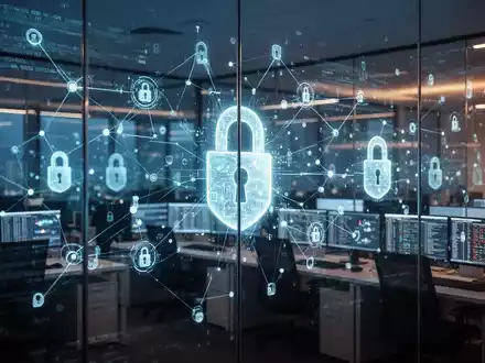 Hochsicheres digitales Operationszentrum mit leuchtenden Datenvisualisierungen zur globalen Betrugsprävention. - Foto: über boerse-global.de