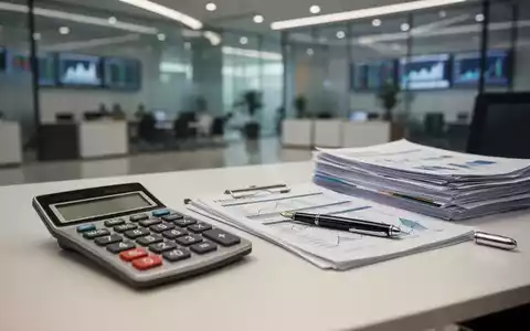 Ein Schreibtisch mit Taschenrechner, Füllfederhalter und Finanzdokumenten zur Rentenplanung. - Foto: über boerse-global.de