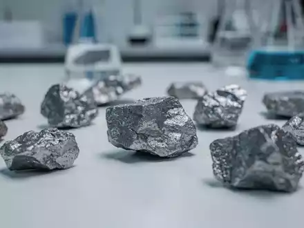 Rohe Lithiumerzproben auf einem Labortisch, symbolisch für die Rohstoffindustrie und Fusionsprüfungen. - Foto: über boerse-global.de