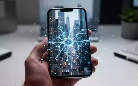 Nahaufnahme eines modernen Smartphones mit leuchtender KI-Oberfläche, die mobile Aufgabenautomatisierung darstellt. - Foto: über boerse-global.de