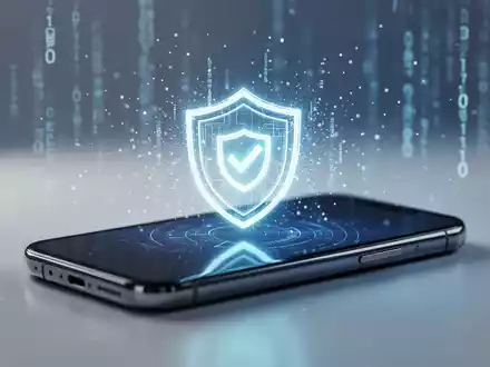 Ein Smartphone mit einem digitalen Verifizierungssymbol und kryptografischen Daten als Konzept für Datenschutz. - Foto: über boerse-global.de