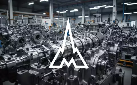 Moderne industrielle Fertigungshalle mit Fokus auf präzise Metallkomponenten und technischer Ästhetik. - Foto: über boerse-global.de