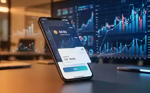 Ein Smartphone zeigt eine digitale Zahlungsanwendung, während im Hintergrund abstrakte Finanzdiagramme zu sehen sind. - Foto: über boerse-global.de