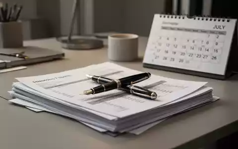 Ein Schreibtisch mit Steuerunterlagen und einem Kalender, der auf den Monatsabschluss im Juli hindeutet. - Foto: über boerse-global.de