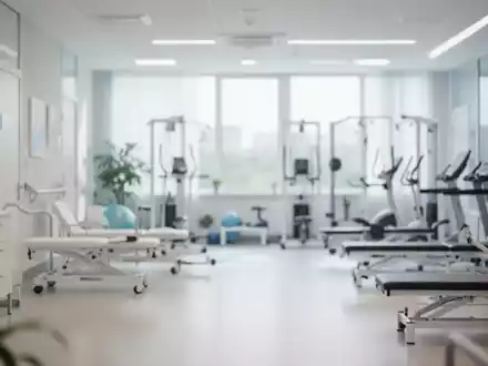 Heller, moderner Innenraum einer medizinischen Rehabilitationsklinik mit hochwertiger Ausstattung. - Foto: über boerse-global.de