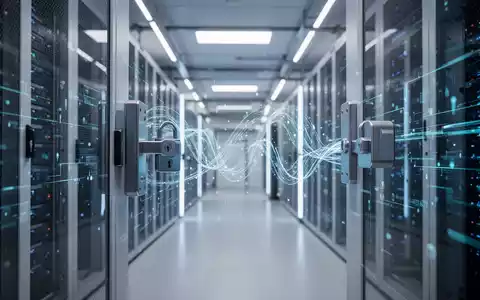 Moderner, hochgesicherter Serverraum einer kritischen Infrastruktur mit blauer Akzentbeleuchtung. - Foto: über boerse-global.de