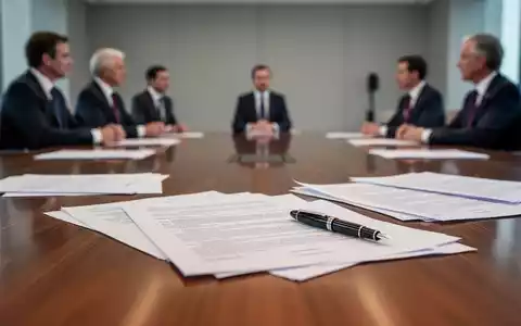 Ein Konferenztisch mit Dokumenten in einem modernen Sitzungssaal, symbolisch für politische Verhandlungen. - Foto: über boerse-global.de