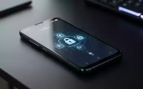 Ein modernes Android-Smartphone mit einer minimalistischen Sicherheits-App auf dem Display in einer professionellen Büroumgebung. - Foto: über boerse-global.de