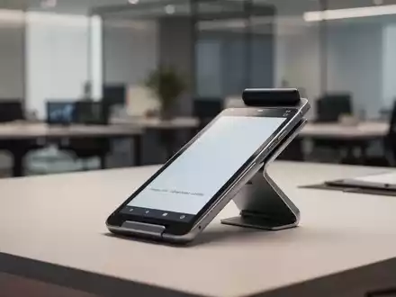 Ein modernes, minimalistisches Büro mit einem hochtechnologischen digitalen Notizgerät auf einem aufgeräumten Schreibtisch. - Foto: über boerse-global.de