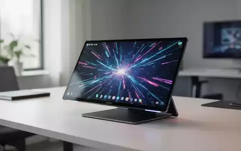Schlanker tragbarer OLED-Touchscreen-Monitor auf einem modernen Schreibtisch. - Foto: über boerse-global.de