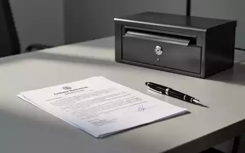 Ein juristisches Dokument liegt auf einem modernen Schreibtisch, im Hintergrund ist ein Briefkasten angedeutet. - Foto: über boerse-global.de