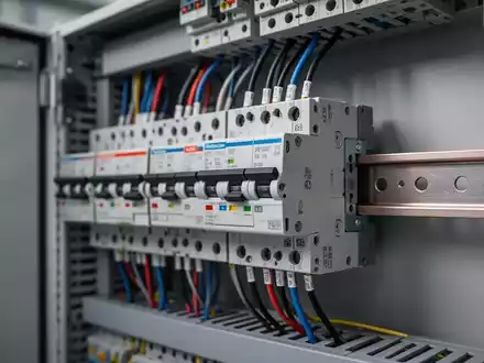 Professionell installierte elektrische Schaltanlagen und Komponenten in einem modernen Schaltschrank. - Foto: über boerse-global.de