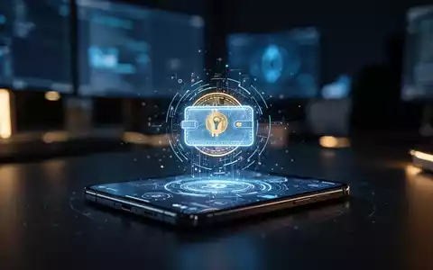 Ein Smartphone-Bildschirm mit einer digitalen Krypto-Wallet-App in einer dunklen, professionellen Büroumgebung. - Foto: über boerse-global.de