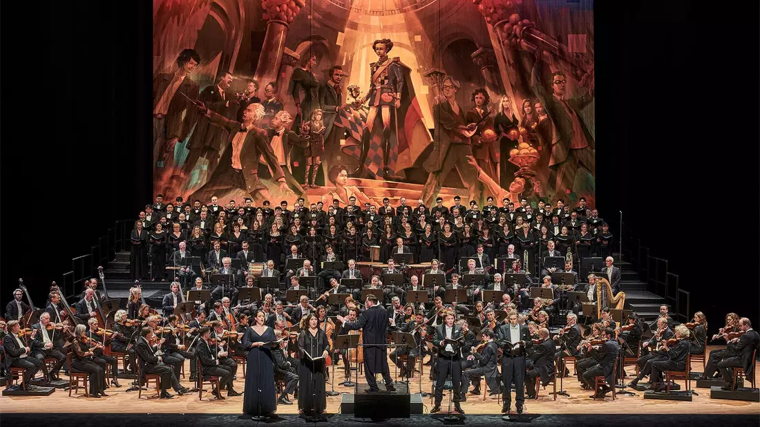 Im Festspielhaus gab es Beethovens 9. Symphonie - Bild: Enrico Nawrath/Bayreuther Festspiele GmbH/dpa