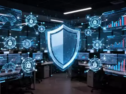 Holografische Datenvisualisierungen und digitale Sicherheitssymbole für globale Cyberkriminalitäts- und Betrugsprävention. - Foto: über boerse-global.de