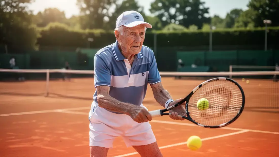 90-jähriger Tennisspieler: Vorbild für lebenslange Fitness im Verein
