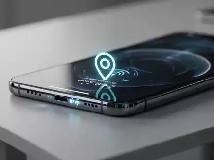 Ein modernes Smartphone auf einem Schreibtisch, das Apple-Gerätetracking und Konnektivitätstechnologie darstellt. - Foto: über boerse-global.de