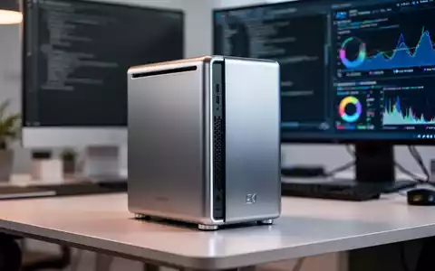 Hochwertige kompakte Desktop-Workstation auf einem modernen Bürotisch, die lokale KI-Hardware und Rechenleistung repräsentiert. - Foto: über boerse-global.de
