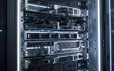 Hochtechnologischer Serverrack für KI-Computing in professioneller Rechenzentrumsumgebung. - Foto: über boerse-global.de