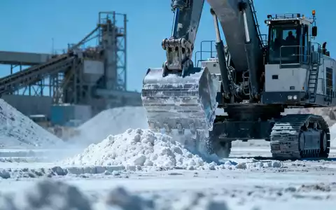 Moderne Lithium-Mine mit Industriemaschinen vor einem verschwommenen Hintergrund. - Foto: über boerse-global.de