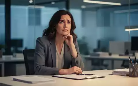 Eine nachdenkliche Frau an einem modernen Schreibtisch in einem professionellen Büroumfeld. - Foto: über boerse-global.de