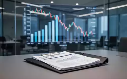 Abstraktes Finanzdiagramm mit fallender Tendenz auf einem Bildschirm in einem modernen Büro. - Foto: über boerse-global.de