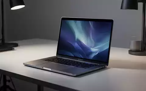 Schlankes, modernes MacBook Pro auf minimalistischem Schreibtisch mit professionellem Filmlicht. - Foto: über boerse-global.de