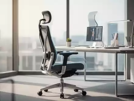 Ein ergonomischer Arbeitsplatz mit einem modernen Bürostuhl als Symbol für rückenschonendes Arbeiten. - Foto: über boerse-global.de