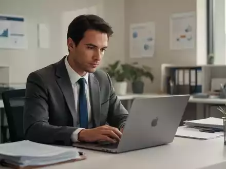 Ein professioneller Arbeitsplatz im Büro, der die berufliche Wiedereingliederung und soziale Absicherung symbolisiert. - Foto: über boerse-global.de