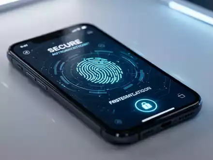Ein Smartphone-Display zeigt eine moderne biometrische Authentifizierung als Teil eines digitalen Sicherheitsprozesses. - Foto: über boerse-global.de