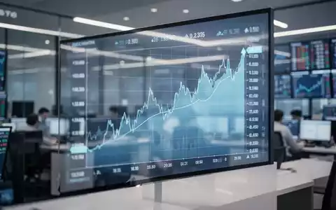 Digitale Finanzmarktanzeige mit Aktienkursverläufen in einem modernen Handelsraum. - Foto: über boerse-global.de