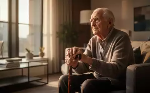 Ein nachdenklicher älterer Mensch sitzt an einem sonnendurchfluteten Fenster, was die Würde und Lebensrealität im Alter symbolisiert. - Foto: über boerse-global.de