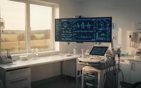 Moderne medizinische Diagnosegeräte und digitaler Telemedizin-Bildschirm in einer ländlichen Gesundheitseinrichtung. - Foto: über boerse-global.de
