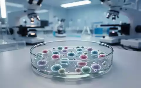 Mikroskopische Aufnahme von Stammzellen in einer Petrischale in einem modernen medizinischen Labor. - Foto: über boerse-global.de