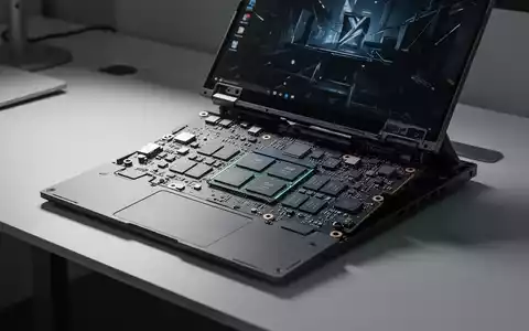 Nahaufnahme des internen Motherboards und der Speichermodule eines modularen Laptops auf einem modernen Schreibtisch. - Foto: über boerse-global.de