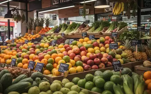 Frisches Obst und GemĂŒse auf einem Marktstand in Lateinamerika als Symbol fĂŒr die hohen Kosten gesunder ErnĂ€hrung. - Foto: ĂŒber boerse-global.de