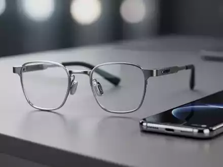 Stylische leichte Smart Glasses und ein Smartphone auf einem minimalistischen Schreibtisch, die die Samsung-Google-KI-Partnerschaft repräsentieren. - Foto: über boerse-global.de